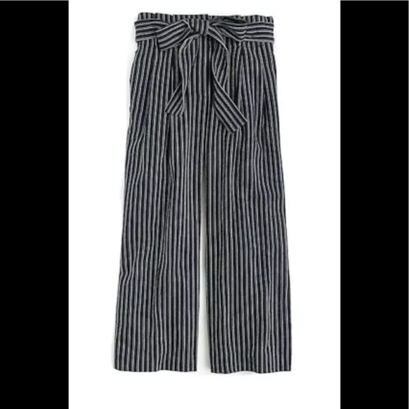 J. Crew Size 12 Linen Blend Paper-Bag Pants NWT - Picture 2 of 10